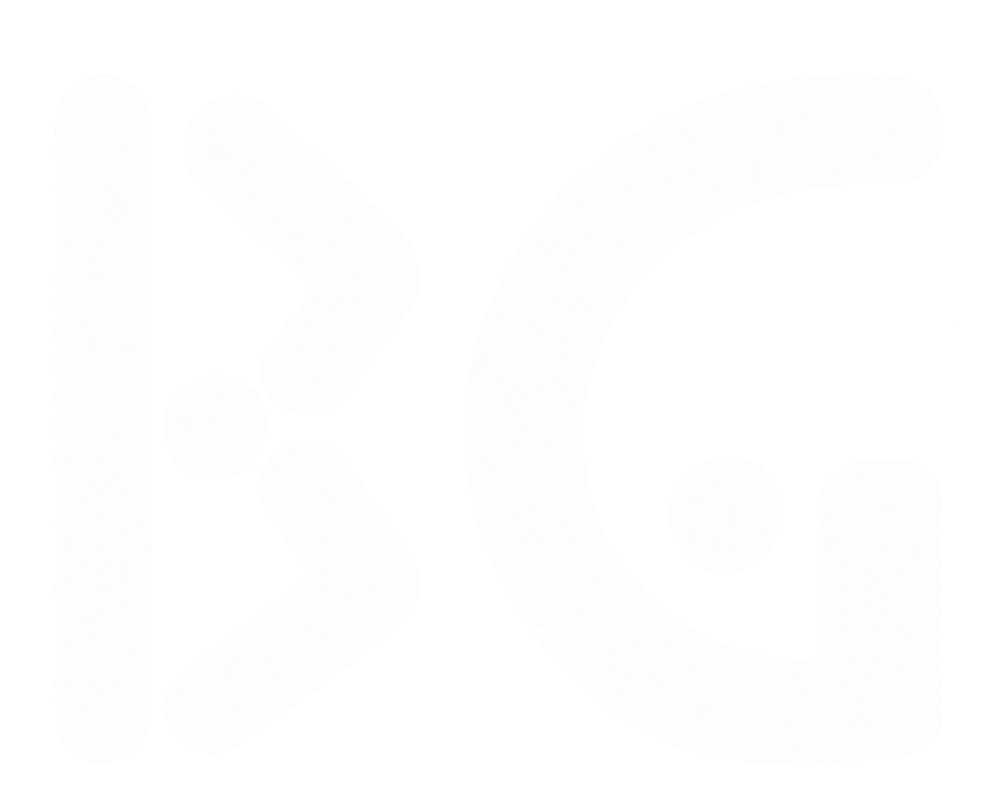 Logotipo minimalista B y G en blanco